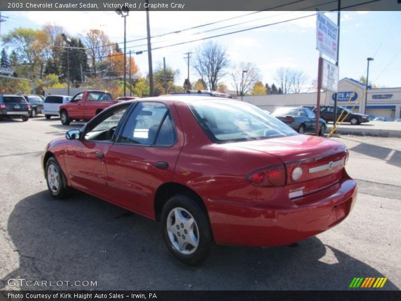 Victory Red / Graphite Gray 2003 Chevrolet Cavalier Sedan