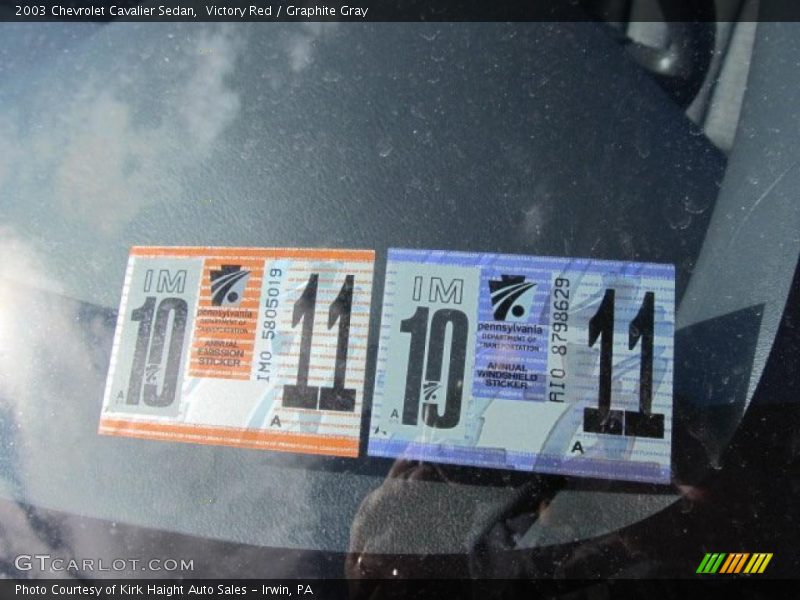 Victory Red / Graphite Gray 2003 Chevrolet Cavalier Sedan