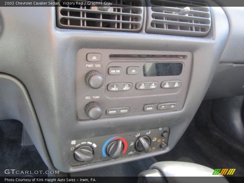 Victory Red / Graphite Gray 2003 Chevrolet Cavalier Sedan