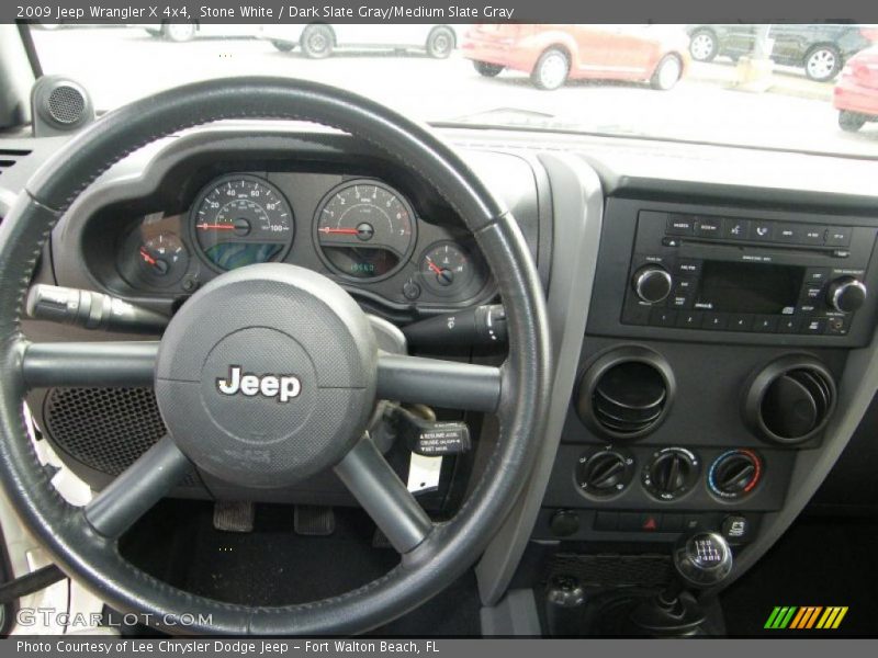 Stone White / Dark Slate Gray/Medium Slate Gray 2009 Jeep Wrangler X 4x4