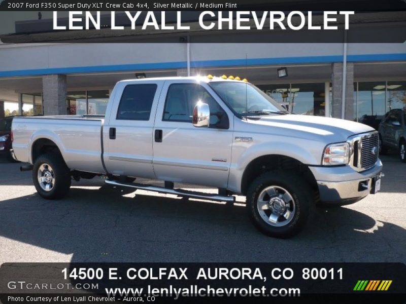 Silver Metallic / Medium Flint 2007 Ford F350 Super Duty XLT Crew Cab 4x4