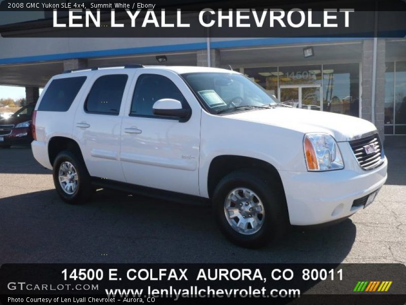 Summit White / Ebony 2008 GMC Yukon SLE 4x4