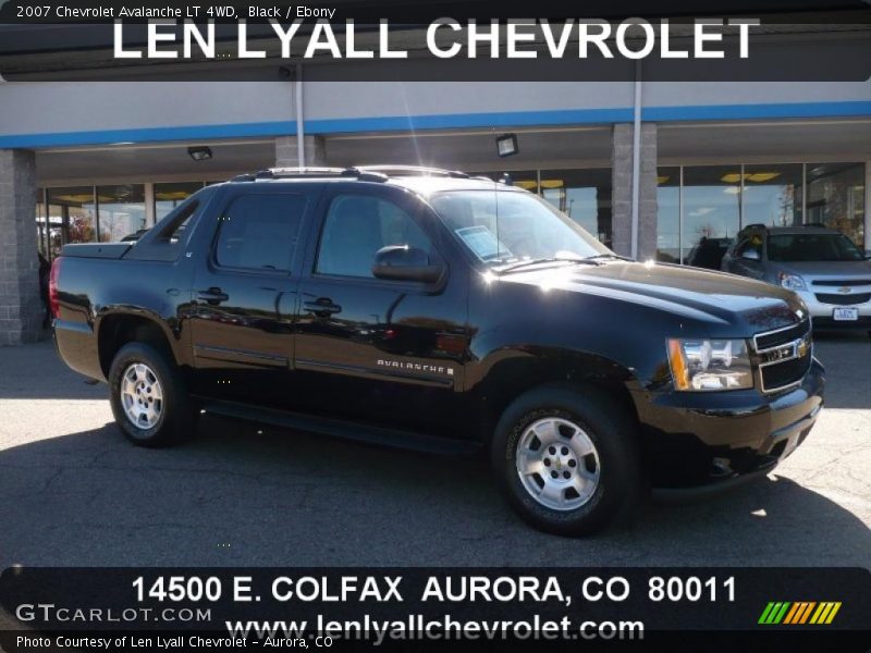 Black / Ebony 2007 Chevrolet Avalanche LT 4WD