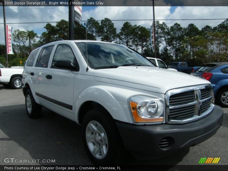 Bright White / Medium Slate Gray 2005 Dodge Durango ST