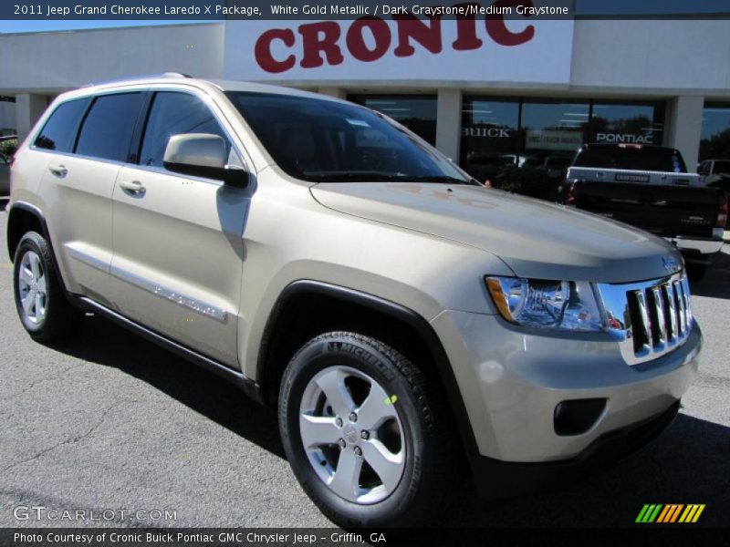 White Gold Metallic / Dark Graystone/Medium Graystone 2011 Jeep Grand Cherokee Laredo X Package