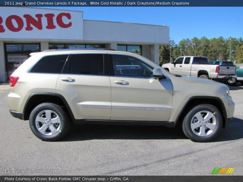 White Gold Metallic / Dark Graystone/Medium Graystone 2011 Jeep Grand Cherokee Laredo X Package