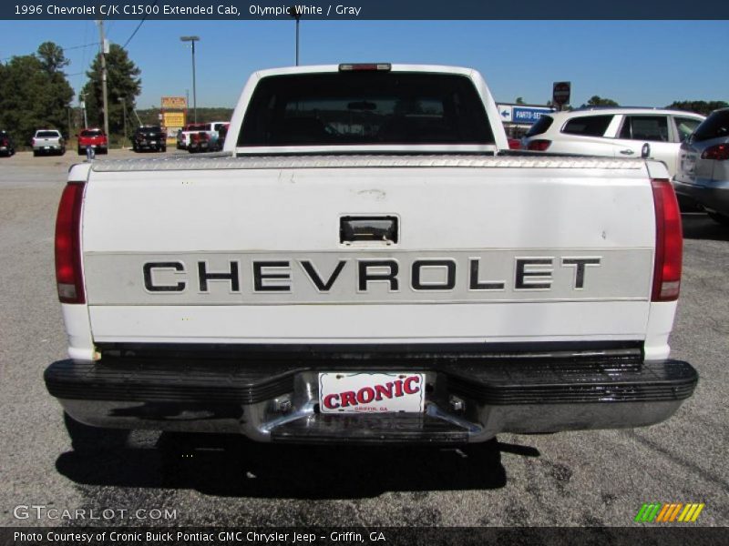 Olympic White / Gray 1996 Chevrolet C/K C1500 Extended Cab