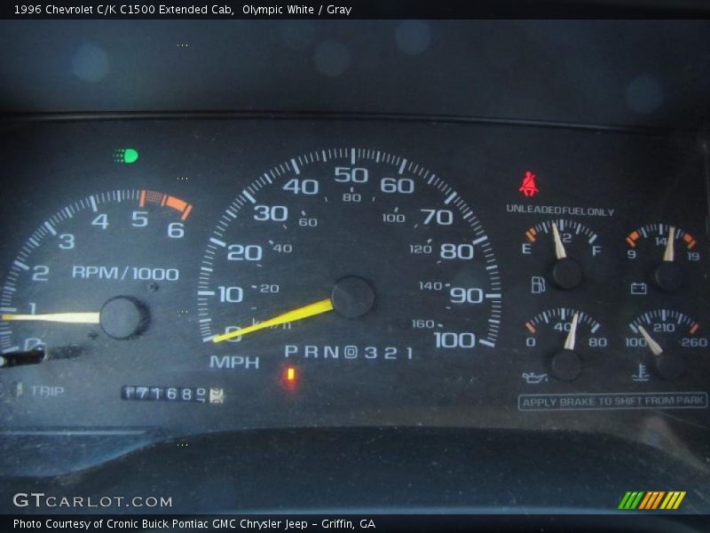  1996 C/K C1500 Extended Cab C1500 Extended Cab Gauges