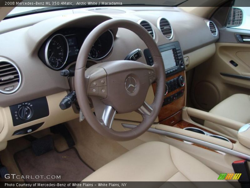 Arctic White / Macadamia 2008 Mercedes-Benz ML 350 4Matic