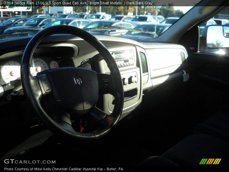 Bright Silver Metallic / Dark Slate Gray 2004 Dodge Ram 1500 SLT Sport Quad Cab 4x4