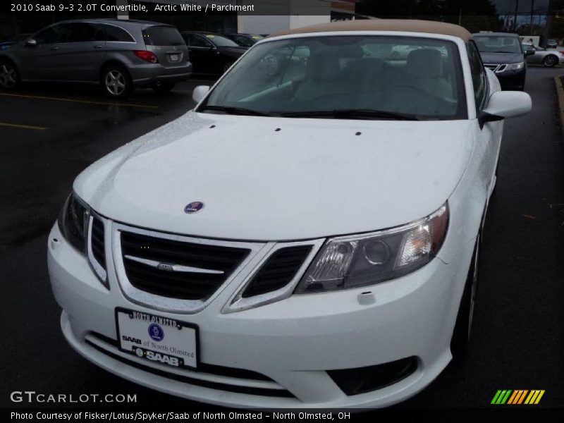 Arctic White / Parchment 2010 Saab 9-3 2.0T Convertible