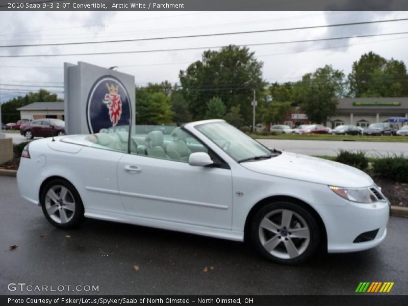 Arctic White / Parchment 2010 Saab 9-3 2.0T Convertible
