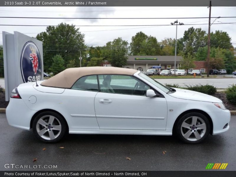 Arctic White / Parchment 2010 Saab 9-3 2.0T Convertible