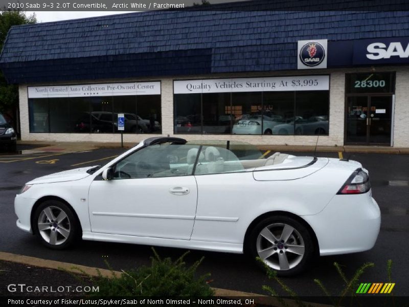 Arctic White / Parchment 2010 Saab 9-3 2.0T Convertible