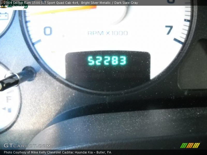 Bright Silver Metallic / Dark Slate Gray 2004 Dodge Ram 1500 SLT Sport Quad Cab 4x4