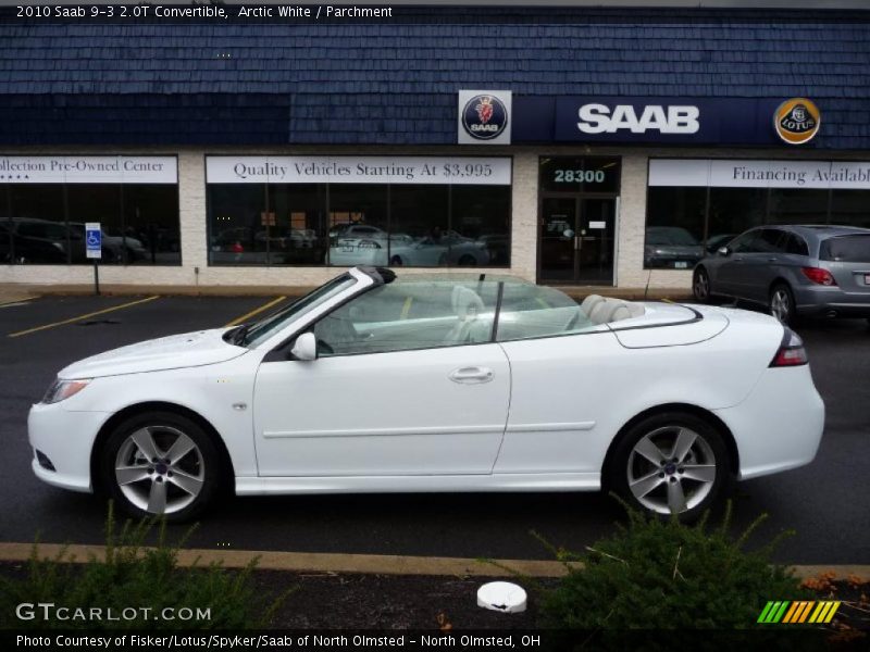 Arctic White / Parchment 2010 Saab 9-3 2.0T Convertible