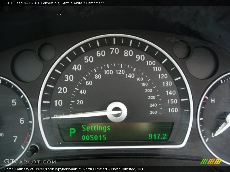 Arctic White / Parchment 2010 Saab 9-3 2.0T Convertible