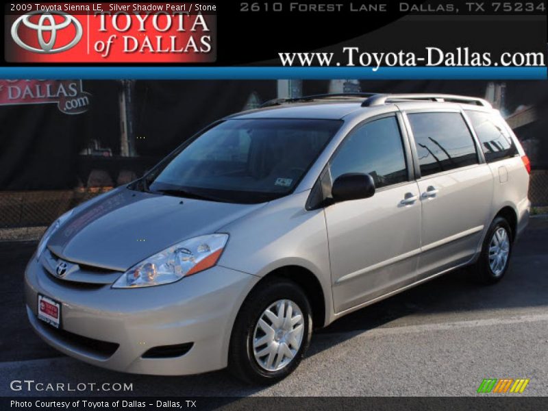 Silver Shadow Pearl / Stone 2009 Toyota Sienna LE