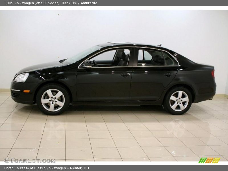 Black Uni / Anthracite 2009 Volkswagen Jetta SE Sedan