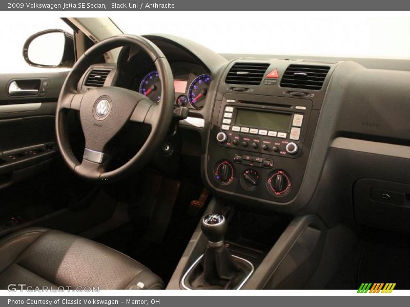Black Uni / Anthracite 2009 Volkswagen Jetta SE Sedan