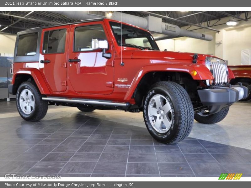 Flame Red / Black 2011 Jeep Wrangler Unlimited Sahara 4x4