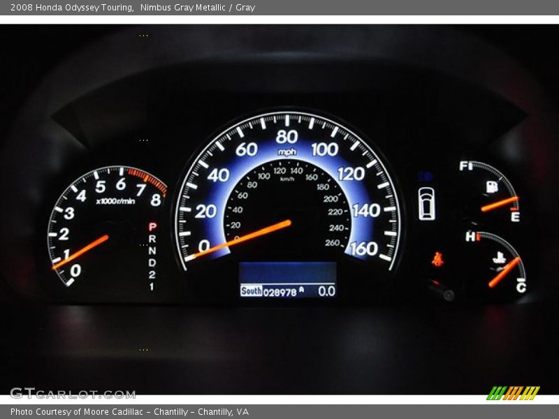  2008 Odyssey Touring Touring Gauges