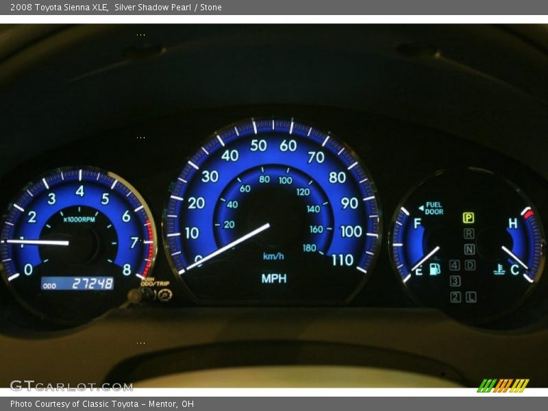 Silver Shadow Pearl / Stone 2008 Toyota Sienna XLE