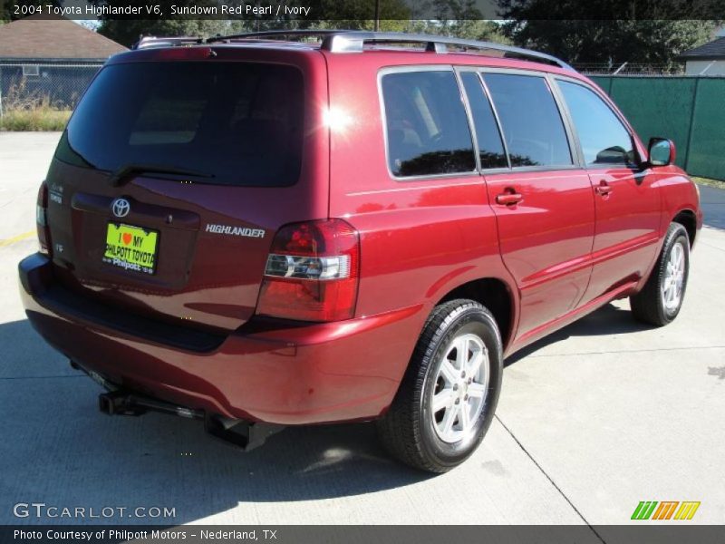 Sundown Red Pearl / Ivory 2004 Toyota Highlander V6