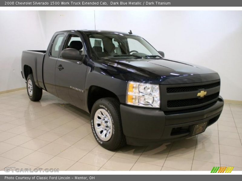 Dark Blue Metallic / Dark Titanium 2008 Chevrolet Silverado 1500 Work Truck Extended Cab