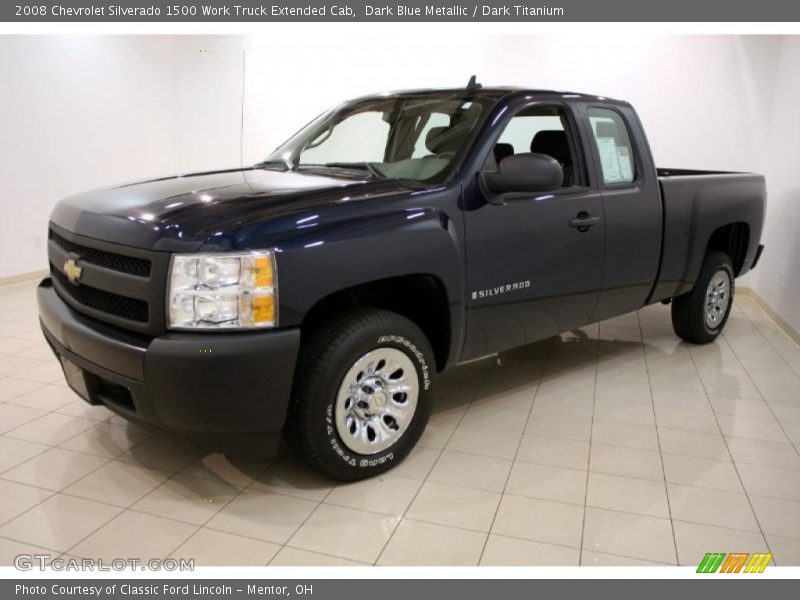 Dark Blue Metallic / Dark Titanium 2008 Chevrolet Silverado 1500 Work Truck Extended Cab