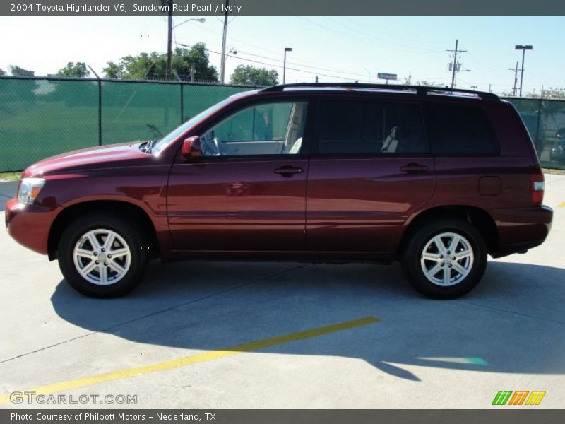 Sundown Red Pearl / Ivory 2004 Toyota Highlander V6