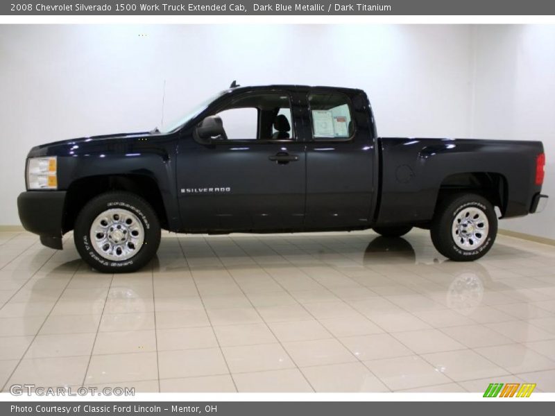 Dark Blue Metallic / Dark Titanium 2008 Chevrolet Silverado 1500 Work Truck Extended Cab