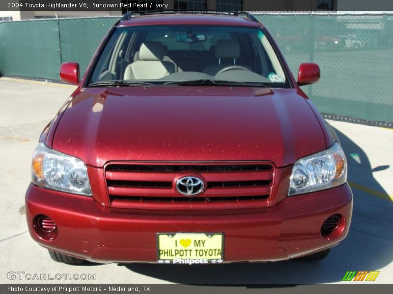 Sundown Red Pearl / Ivory 2004 Toyota Highlander V6
