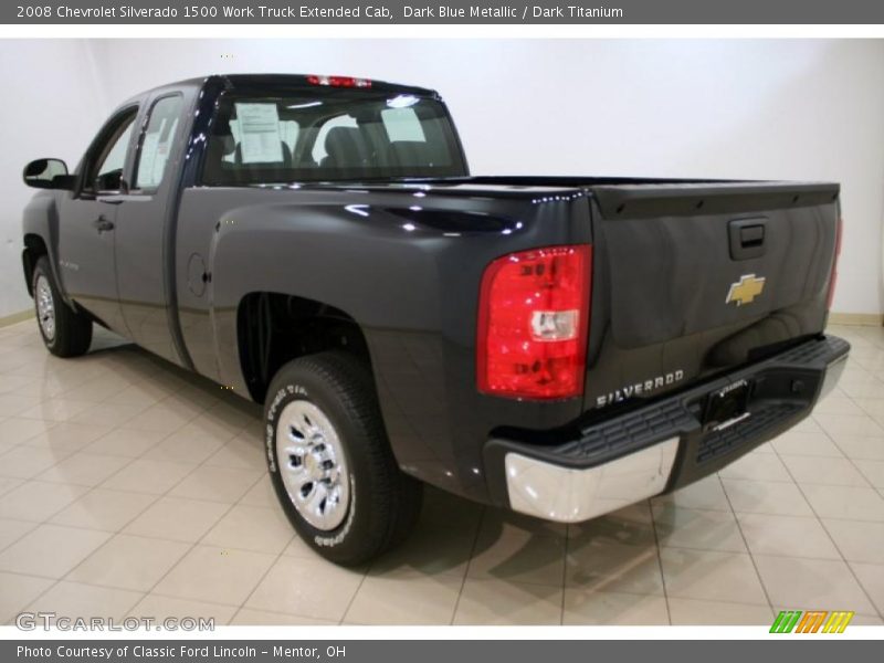 Dark Blue Metallic / Dark Titanium 2008 Chevrolet Silverado 1500 Work Truck Extended Cab