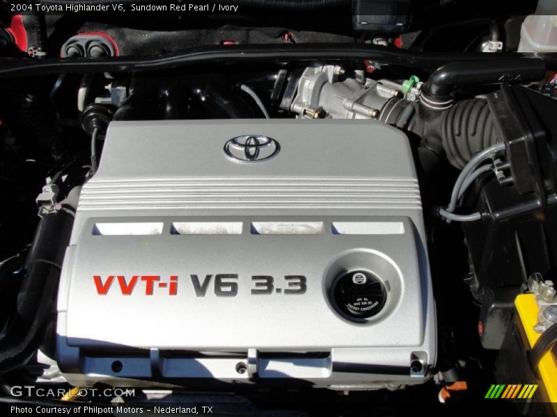 Sundown Red Pearl / Ivory 2004 Toyota Highlander V6