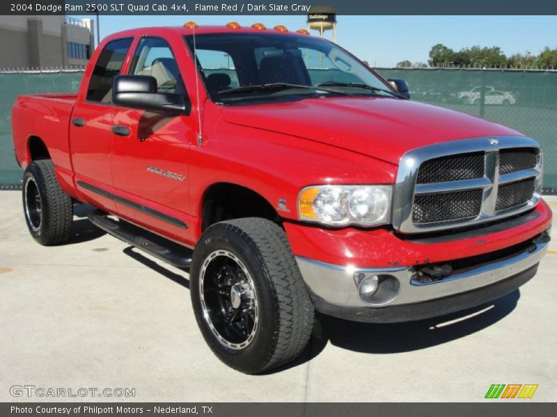 Flame Red / Dark Slate Gray 2004 Dodge Ram 2500 SLT Quad Cab 4x4