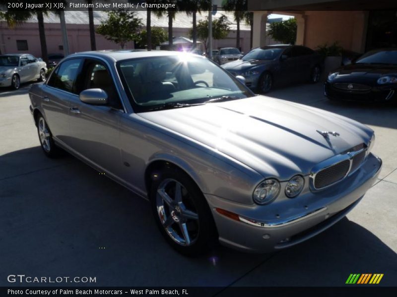 Platinum Silver Metallic / Champagne 2006 Jaguar XJ XJ8