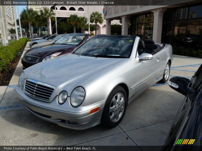 Brilliant Silver Metallic / Charcoal 2002 Mercedes-Benz CLK 320 Cabriolet