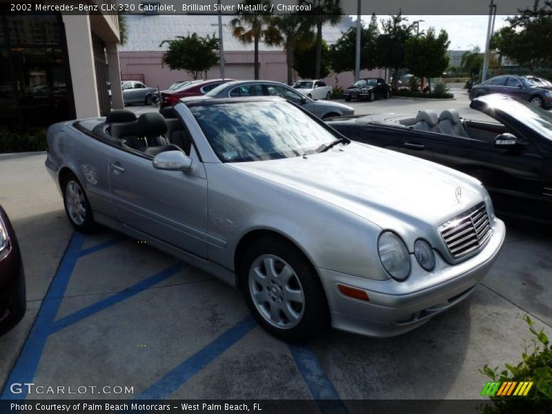 Brilliant Silver Metallic / Charcoal 2002 Mercedes-Benz CLK 320 Cabriolet