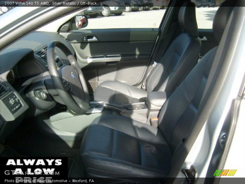 Silver Metallic / Off-Black 2007 Volvo S40 T5 AWD