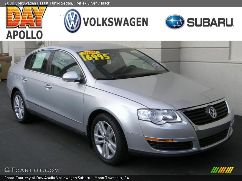 Reflex Silver / Black 2008 Volkswagen Passat Turbo Sedan