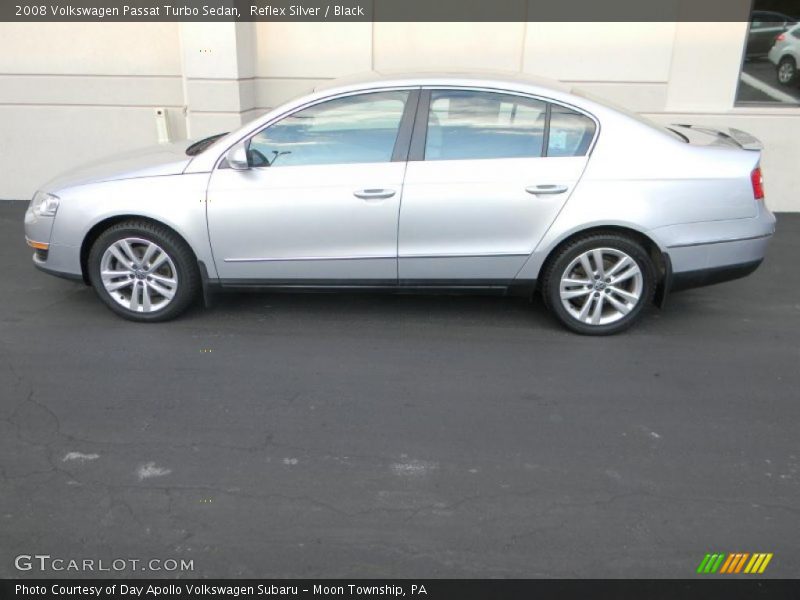 Reflex Silver / Black 2008 Volkswagen Passat Turbo Sedan