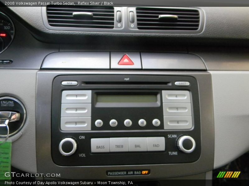 Reflex Silver / Black 2008 Volkswagen Passat Turbo Sedan