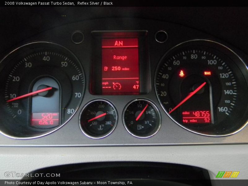 Reflex Silver / Black 2008 Volkswagen Passat Turbo Sedan