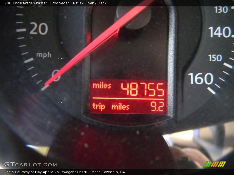 Reflex Silver / Black 2008 Volkswagen Passat Turbo Sedan