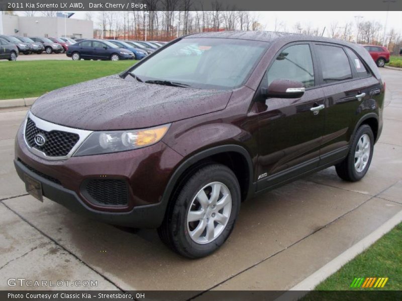 Dark Cherry / Beige 2011 Kia Sorento LX AWD