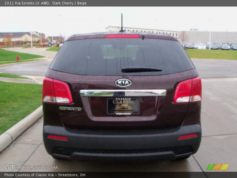 Dark Cherry / Beige 2011 Kia Sorento LX AWD