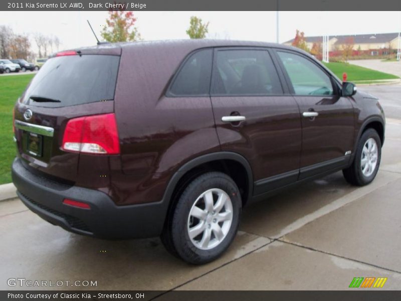 Dark Cherry / Beige 2011 Kia Sorento LX AWD