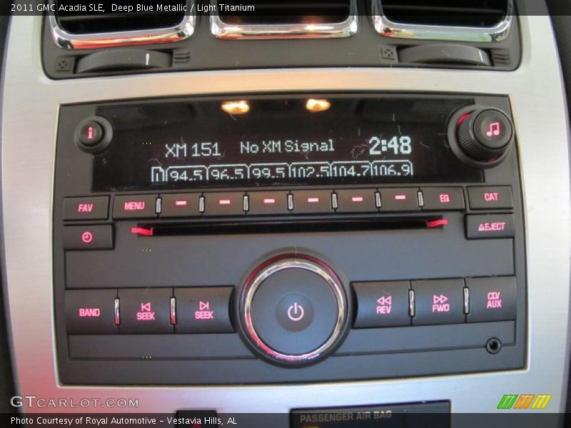 Deep Blue Metallic / Light Titanium 2011 GMC Acadia SLE