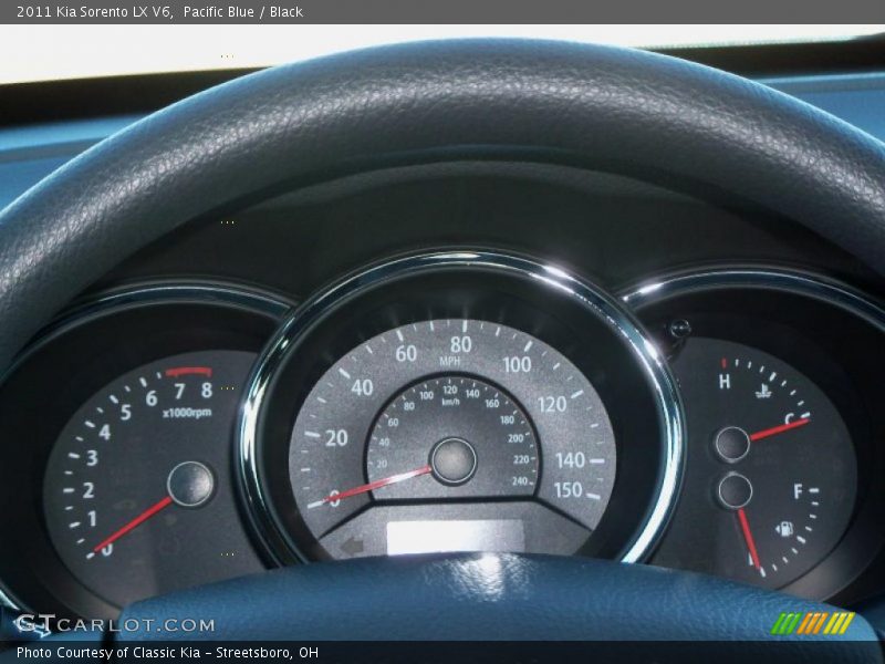 Pacific Blue / Black 2011 Kia Sorento LX V6